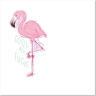 pink flamingo Posters and Art